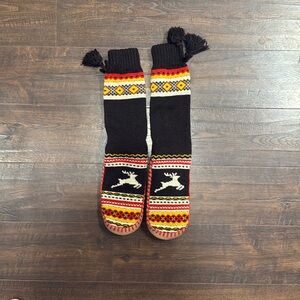 Mukluks black slipper socks NWOT